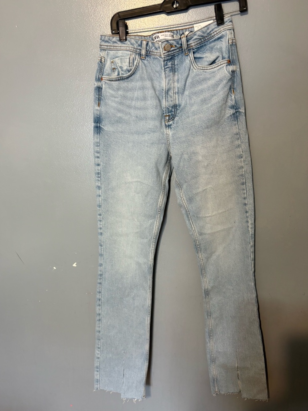 Zara Light Blue Slim Straight Jeans